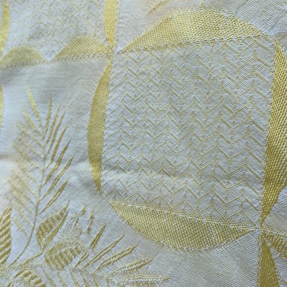 Vintage Bates Coverlet Bedspread Tapestry Yellow Gold Floral Large - Picture 3 of 8